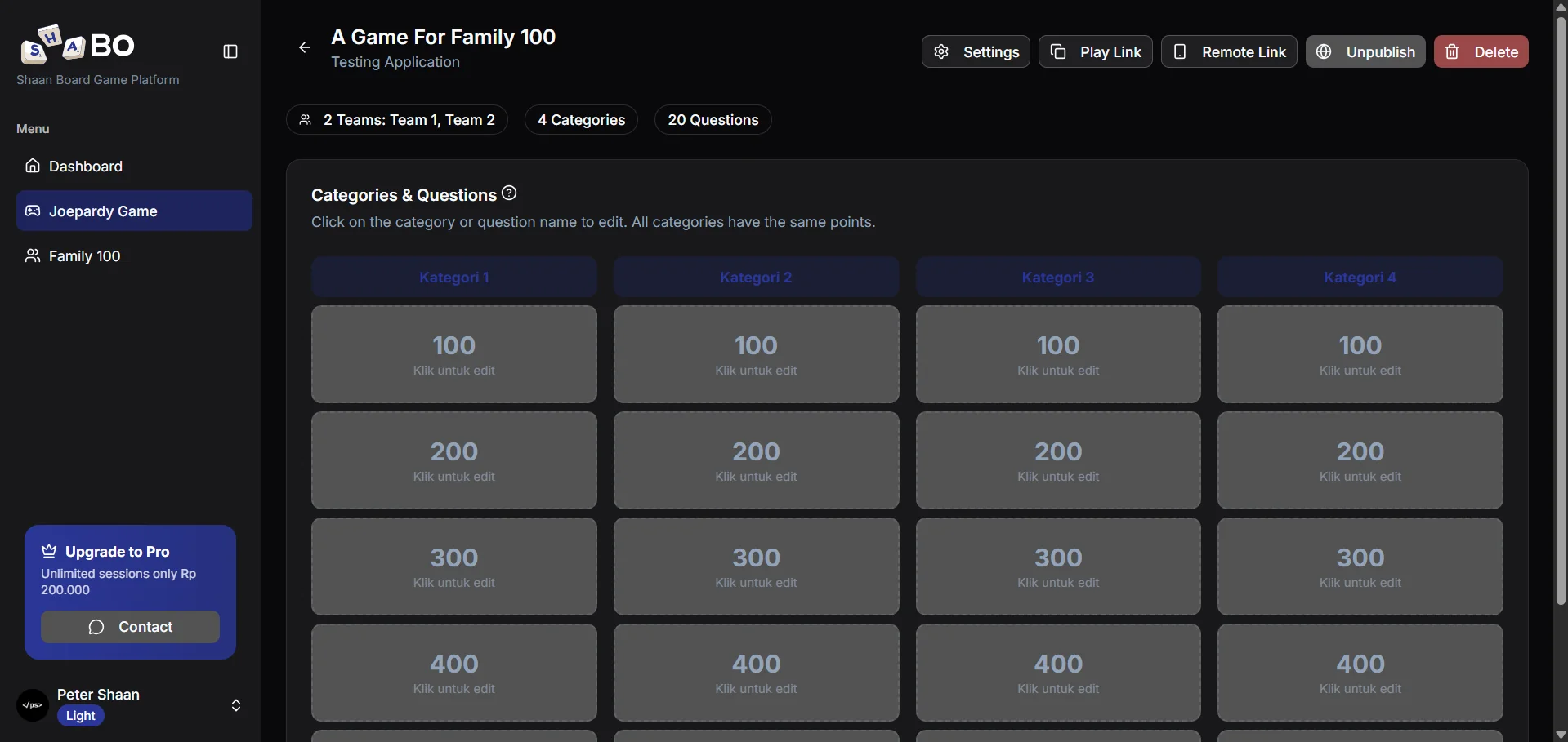 Jeopardy Editor